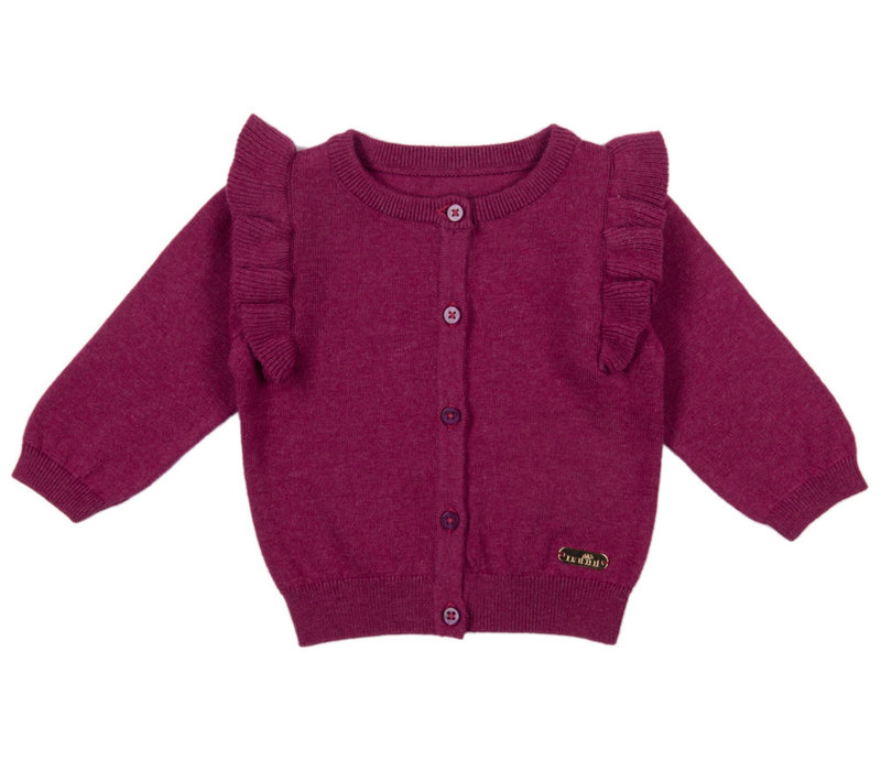 Natini Cardigan Frill Plum