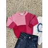 Please Please Maglia Girocollo M/L Patchwork Fuxia