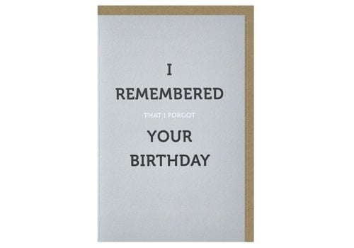 Papette MYT | Postkaart met envelop | I remembered that I forgot your birthday