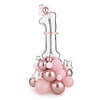 PartyDeco PartyDeco Balloon Bouquet Number "1", Pink, 90x140Cm