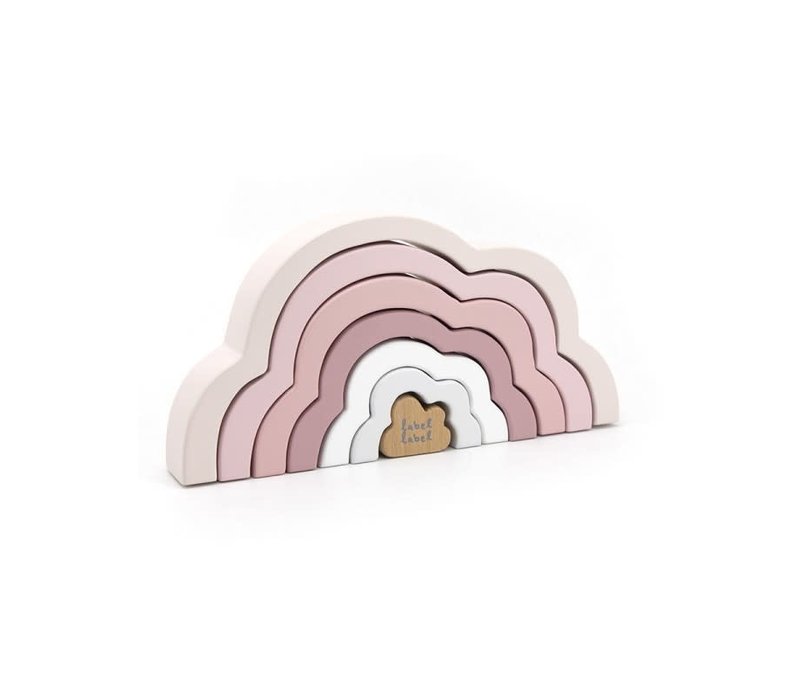 Label Label - Rainbow Puzzle Cloud - Pink