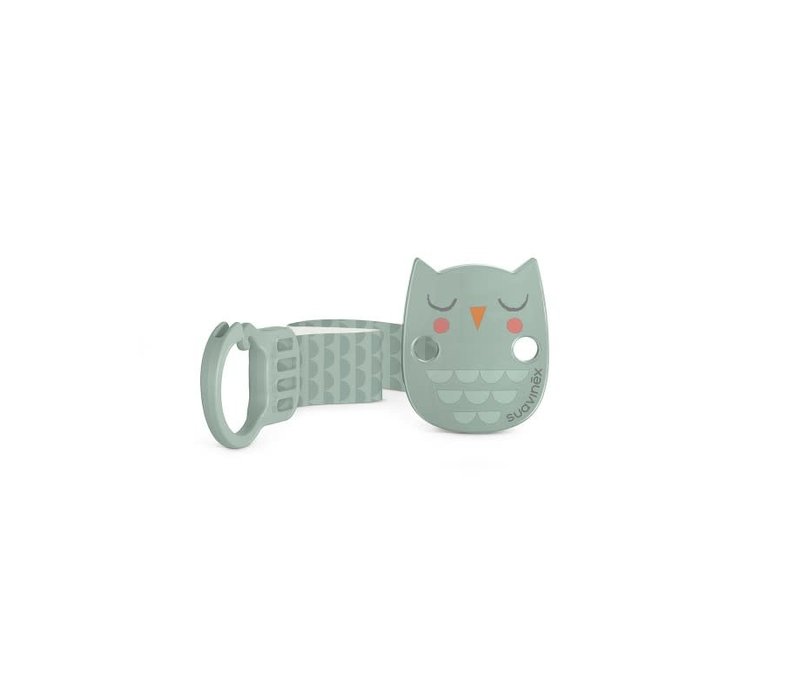 Copy of SX - BONHOMIA - Soother Clip With Ribbon - Owl Pink