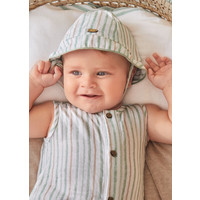 Mayoral Short bodysuit w/ hat Aqua