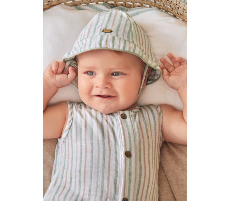 Mayoral Short bodysuit w/ hat Aqua