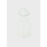 Mayoral Short bodysuit w/ hat Aqua