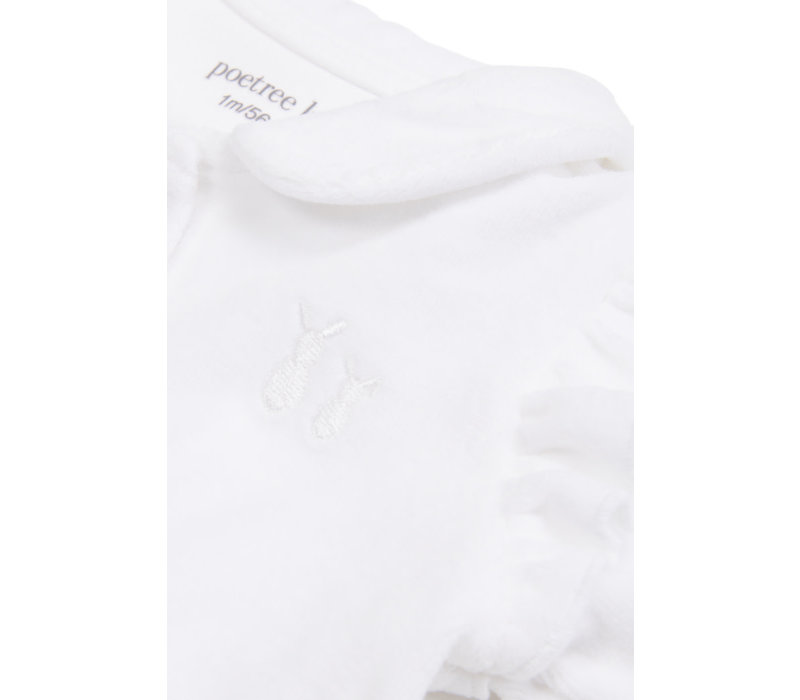 Poetree Kids Babypakje Velours Met Ruffles White