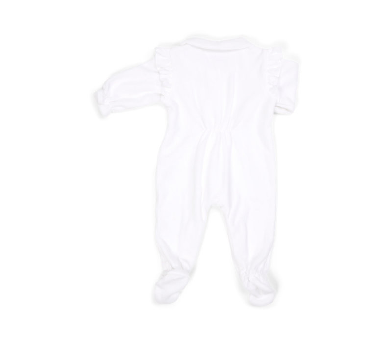 Poetree Kids Babypakje Velours Met Ruffles White