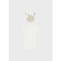 Mayoral Bodysuit gift set Beige