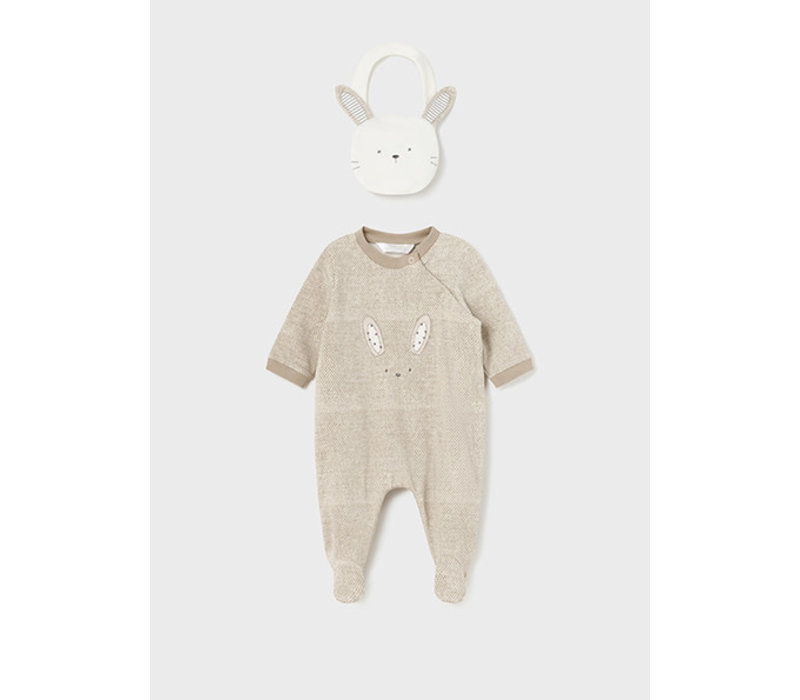 Mayoral Bodysuit gift set Beige