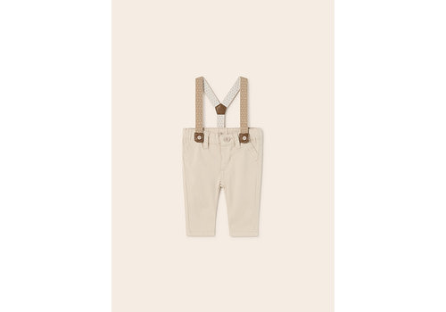 Mayoral Mayoral Long Trousers With Suspenders Beige