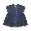 1+ In The Family 1+ In The Family Zoe S. Sleeve Dress Striped Washed Denim Denim