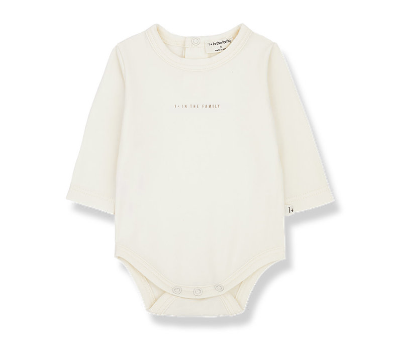 1+ In The Family Edith Logo Body Organic Plain Jersey Ecru