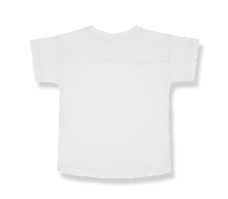 1+ In The Family Kevin S.Sleeve T-Shirt Slub Cotton Jersey Off-White