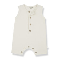 1+ In The Family Pino Romper Plain Rib Jersey Bone