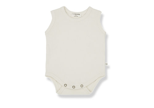 1+ In The Family 1+ In The Family Leon Sleeveless Body Plain Rib Jersey Bone