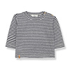 1+ In The Family 1+ In The Family Mikel L. Sleeve T-Shirt Striped Cotton Linen Jersey Blue-Notte