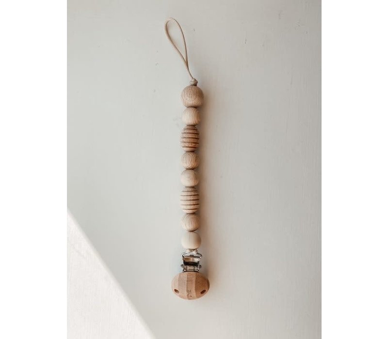 BEZISA - Wooden Basics Pacifier Clip Honey