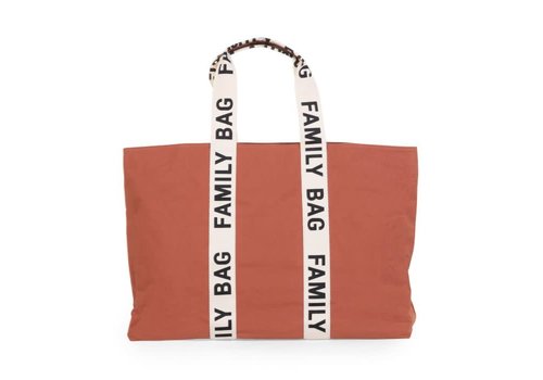 Childhome Childhome Family Bag - Nursery Bag - Signature - Canvas - Terracotta