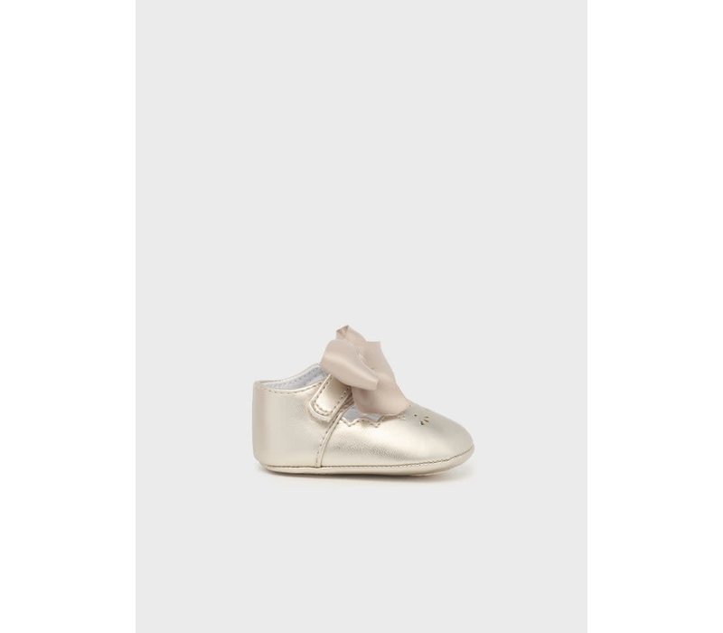 Mayoral Bow buckle shoes Champagne