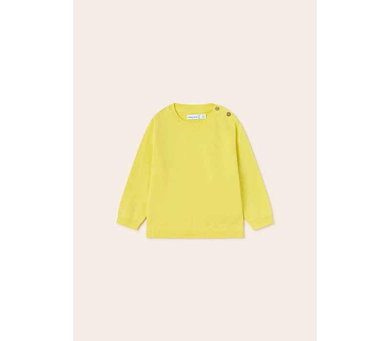 Mayoral Basic cotton jumper Lemon