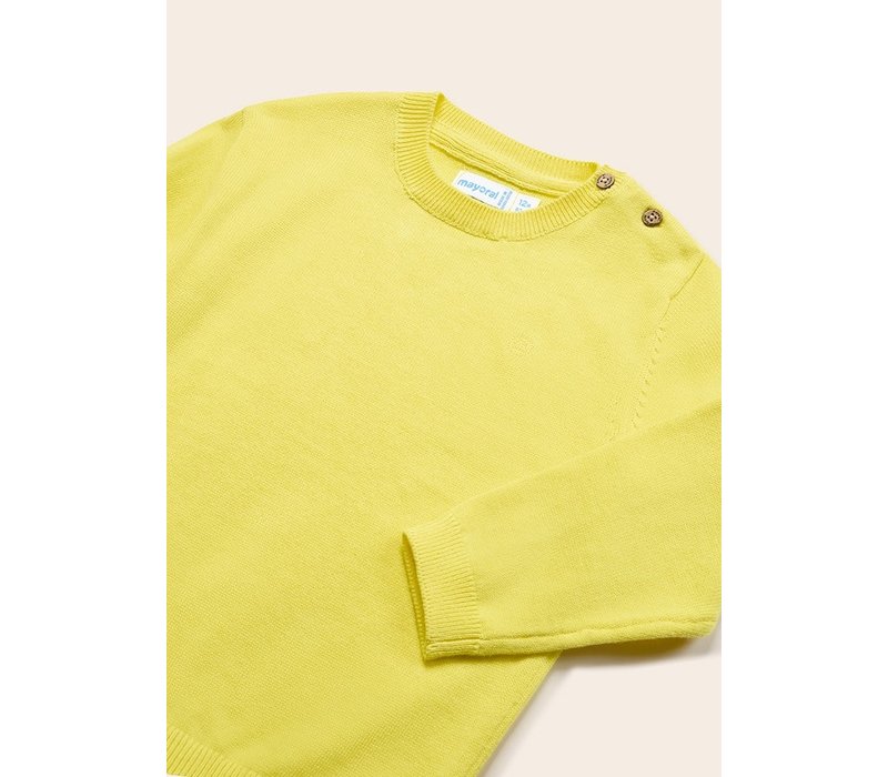 Mayoral Basic cotton jumper Lemon