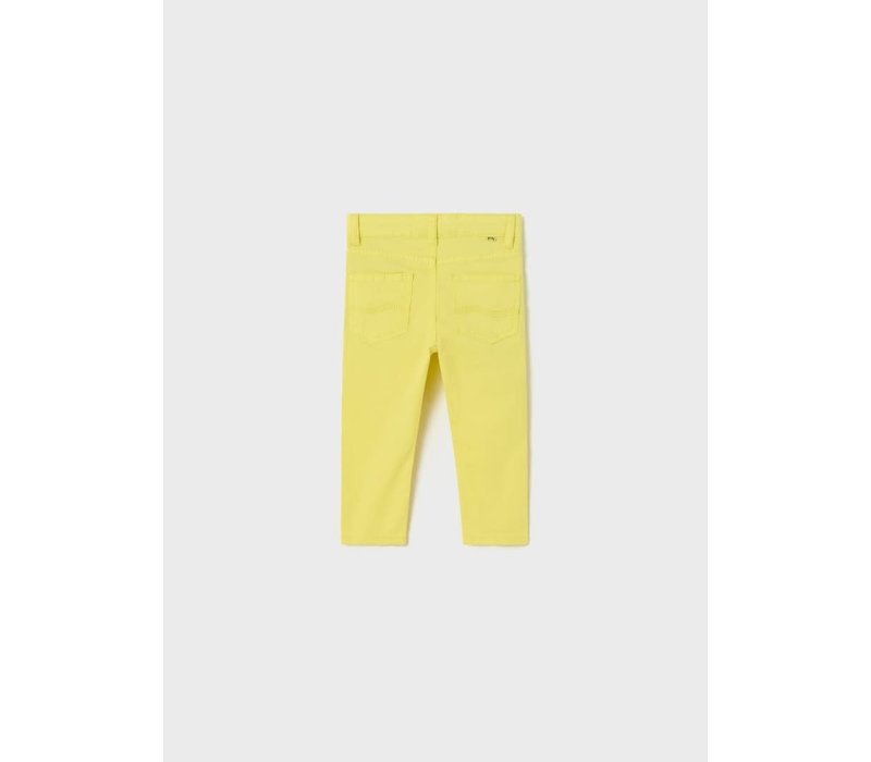 Mayoral Basic slim fit serge pants Lemon