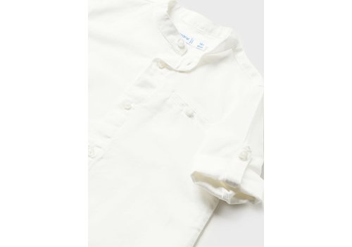 Mayoral Mayoral L/s mao collar linen shirt White