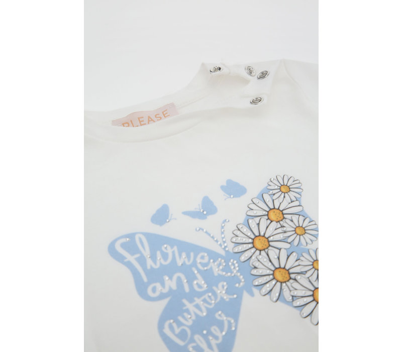 Please T.Shirt M/M St.Farfalla Bianco Lana