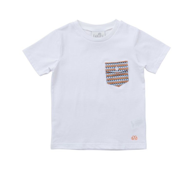 Natini T-Shirt Triangle White-Orange