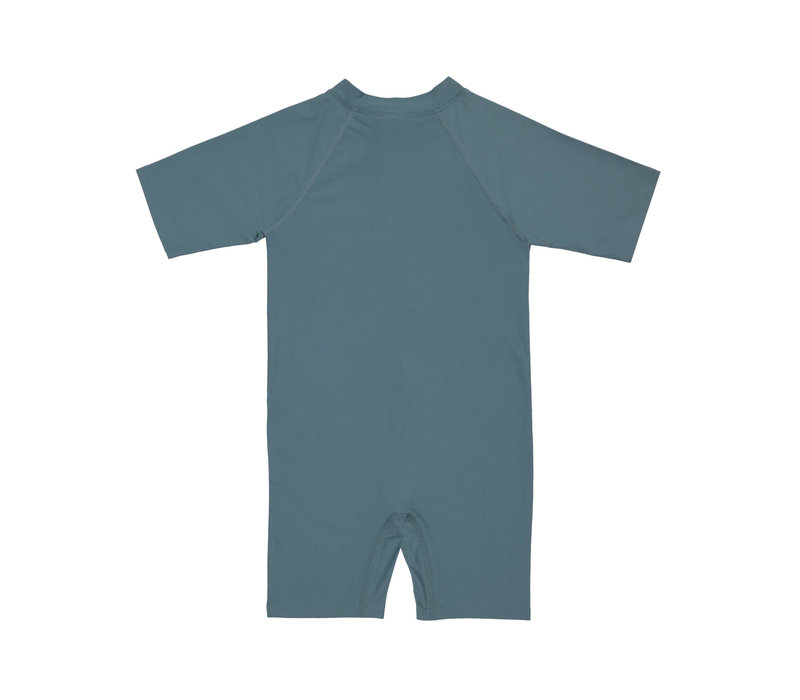 Lässig LSF Short Sleeve Sunsuit Whale Blue