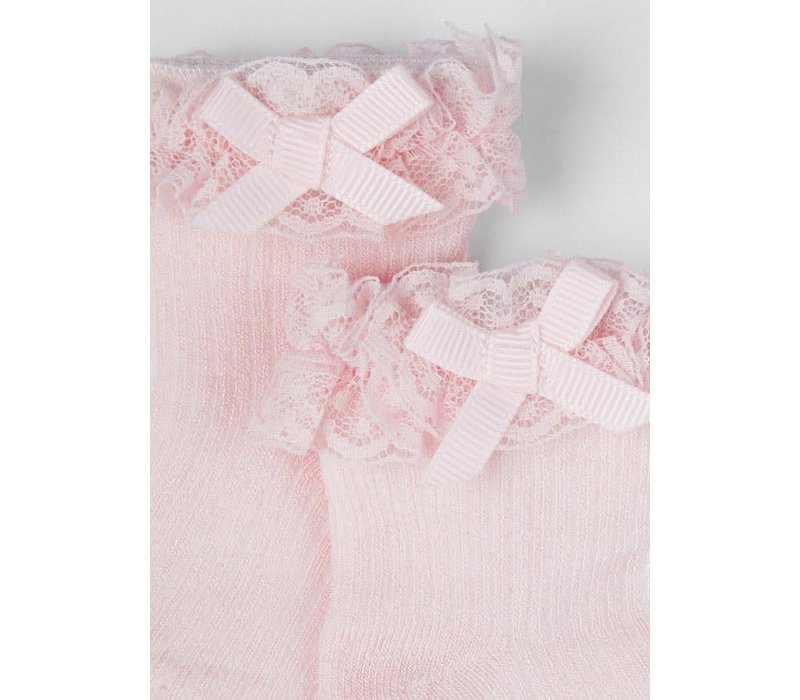 Mayoral Ruffle Dressy Socks Pale Blush    9480-26