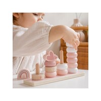 Label Label - Little Stacking Rings - Pink