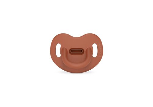 Suavinex Suavinex - Essence - Soother - Sili. - Flat - 0/6M - Brick Red