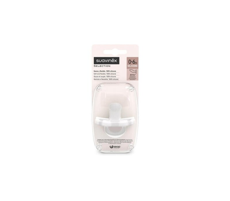 Copy of Suavinex - Essence - Soother - Sili. - Flat - 0/6M - Pink