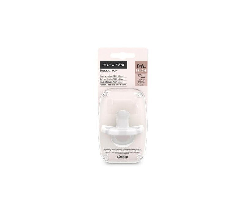 Suavinex - Essence - Soother - Sili. - Flat - 0/6M - Transparant