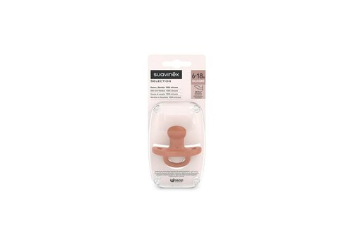 Suavinex Copy of Suavinex - Essence - Soother - Sili. - Flat - 0/6M - Brick Red