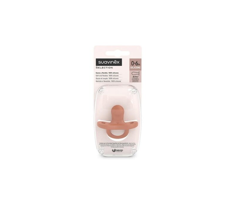 Copy of Suavinex - Essence - Soother - Sili. - Flat - 0/6M - Brick Red