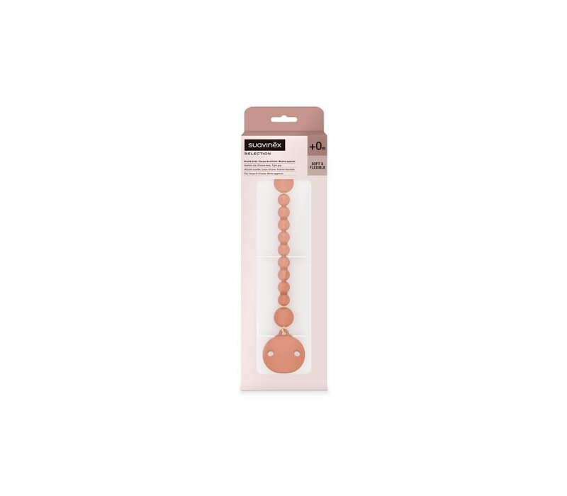 Copy of Suavinex Couture Fopspeen + Clip Silicone - Phys. - 4/18M - Lila