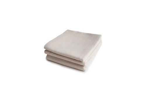 Mushie MUSHIE - Muslin Cloth 3-Pack - Fog