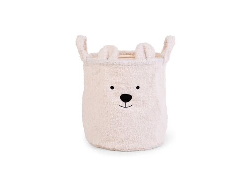 Childhome Copy of Childhome Opbergmand 25X20X20 CM - Teddy - Ecru