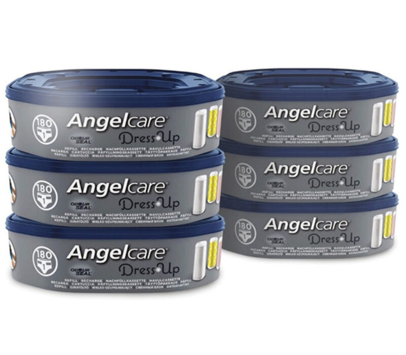 Angelcare Achthoekige Navulbare Zakken Luieremmer 6-Pack