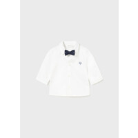 Mayoral L/S Shirt And Bowtie White