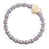 By Eloise By Eloise Haarelastiek/Armband Metallic Gold Heart Coral Reef