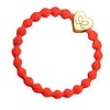 By Eloise By Eloise Haarelastiek/Armband Gold Heart Warm Orange