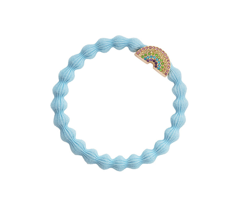 By Eloise Haarelastiek/Armband Rainbow Sky Blue