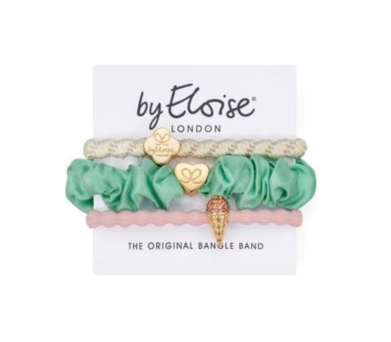 By Eloise Haarelastiek/Armband Set I Summer Sorbet