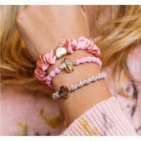 By Eloise Haarelastiek/Armband Set I Think Pink