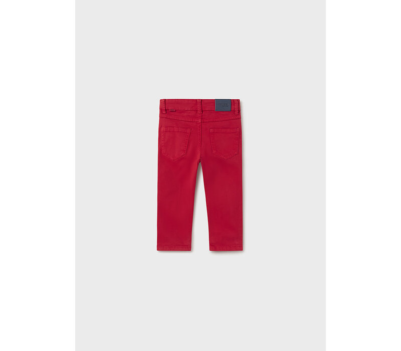 Mayoral 5 Pocket Slim Fit Basic Pant Red