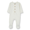 1+ In The Family 1+ In The Family Nino Jumpsuit W/Feet Ecru