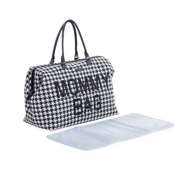 Childhome Mommy Bag Pied De Poule - Zwart